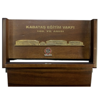 AHŞAP PLAKET-100.YIL (METAL KEL+FERİYE)(23*12CM)