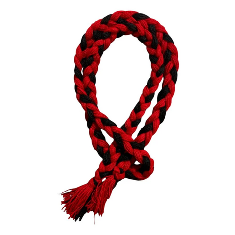 ÖRGÜLÜ İP (2 KIRMIZI 1 SİYAH / 2 SİYAH 1 KIRMIZI -110 CM.)